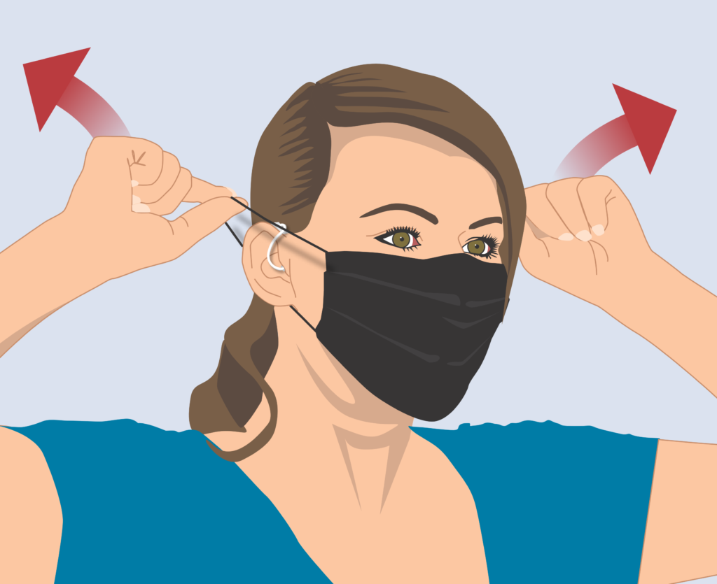 Mund-Nasen-Schutz mit Hörgerät richtig abnehmen
